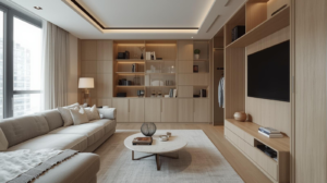 Transformasi Ruang Tamu Sempit dengan Custom Furniture Multifungsi