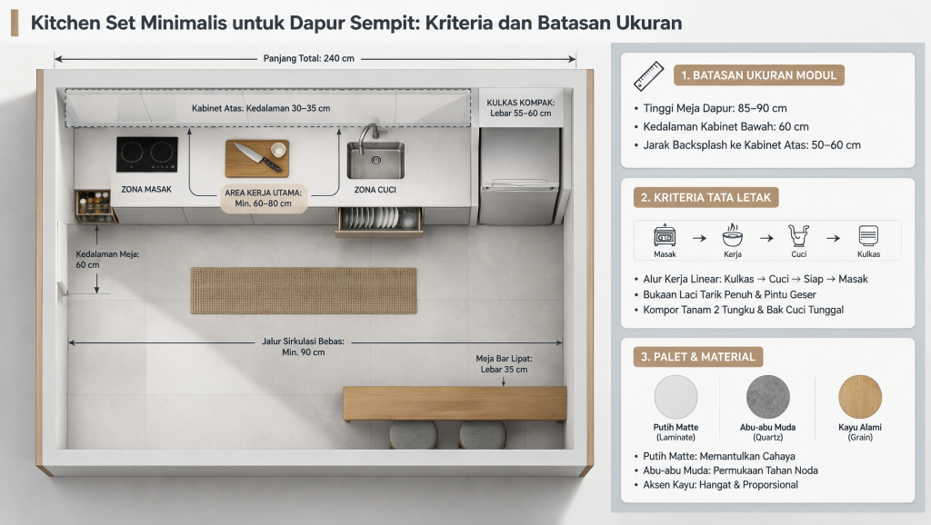 Kitchen Set Minimalis untuk Dapur Sempit