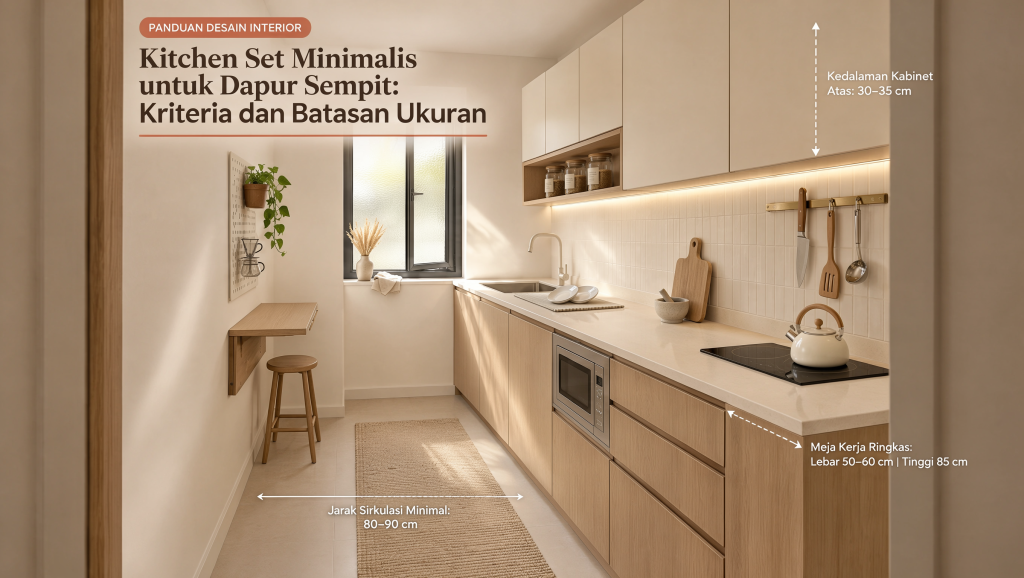 ❤️ Kitchen Set Minimalis untuk Dapur Sempit Kriteria dan Batasan Ukuran | Jualkayu 2026